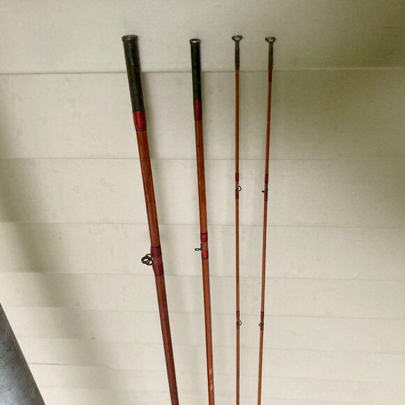 Vintage Heddon No. 14 Bamboo Fly Rod 9' w/ Soft & Hard Case Fishing - Picture 2 of 6